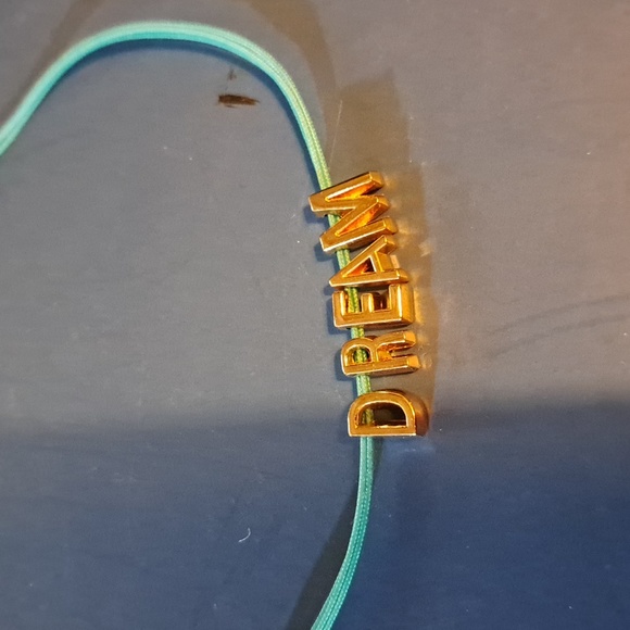 BCBGENERATION SHORT NECKLACE CHOKER ROSE GOLD DREAM blue adjustable extender - Picture 3 of 3